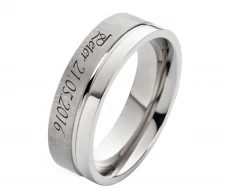 Mobile Preview: Herrenring Titanring HT084 mit individuell Außengravur